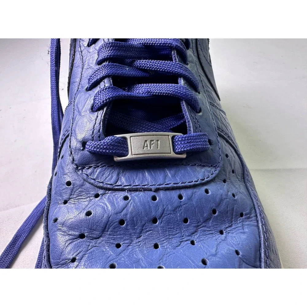 Nike Air Force 1 Low Purple Crocodile Embossed Leather Sneakers‎ Men's Size 12